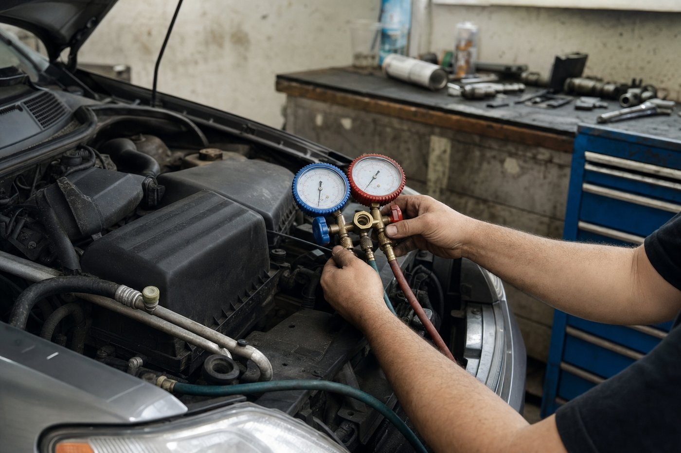 Climatizare auto A.C. — freon și reparații aer condiționat Caracal, 2T Auto